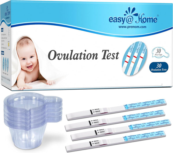Testy owulacyjne LH Easy@Home 30 pasków + 30 kubków