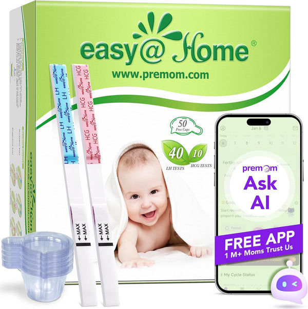 Zestaw płodność Easy@Home 40 LH + 10 hCG + 50 kubków